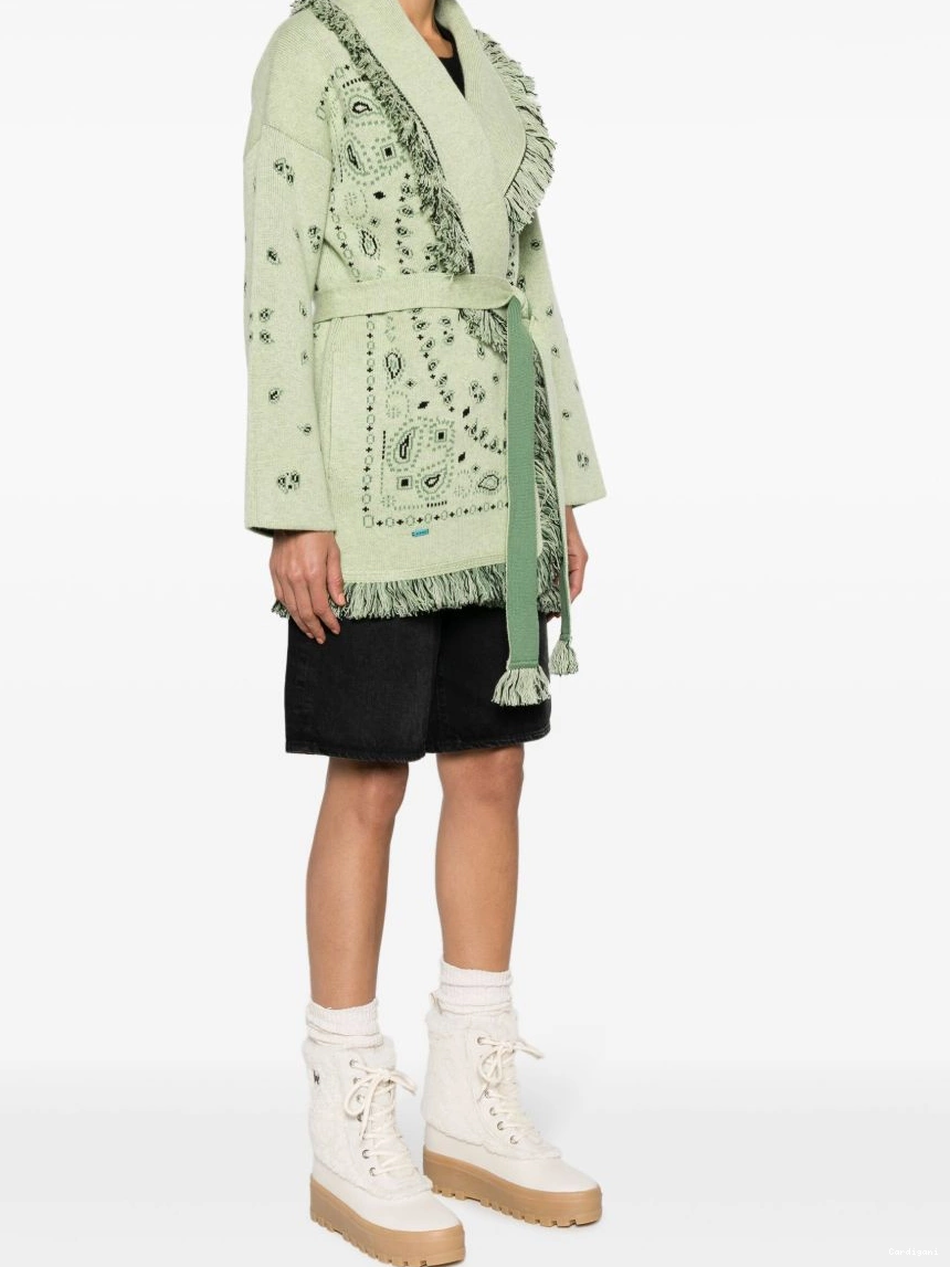 Cheap bandana-jacquard cashmere Icon cardigan Women Alanui 0318