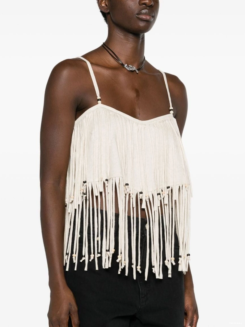 Cheap Monsoon crop fringed bead-detail top Alanui Women 0315