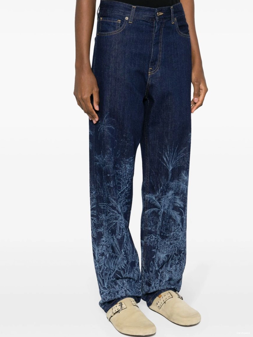 Affordable Women straight-leg Alanui Toile de Jungle jeans Jouy 0315