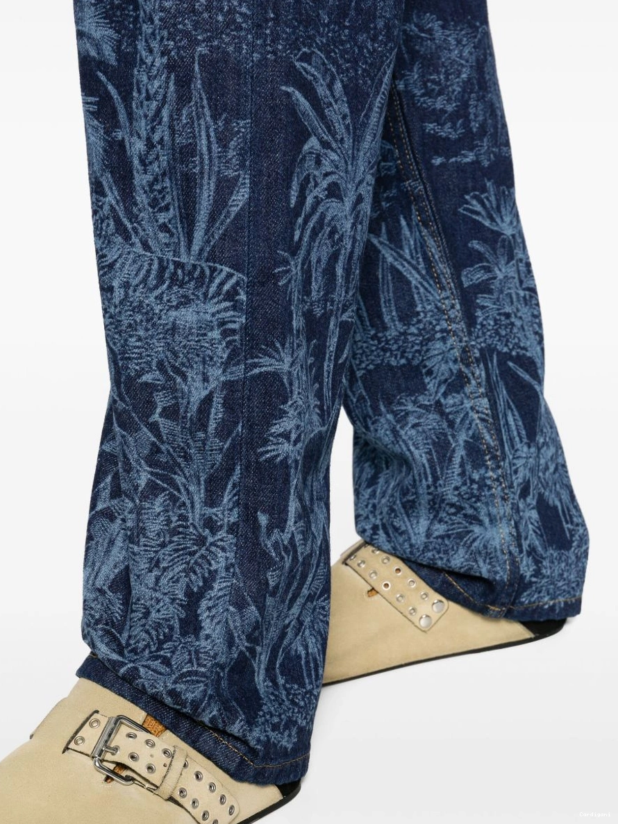 Affordable Women straight-leg Alanui Toile de Jungle jeans Jouy 0315