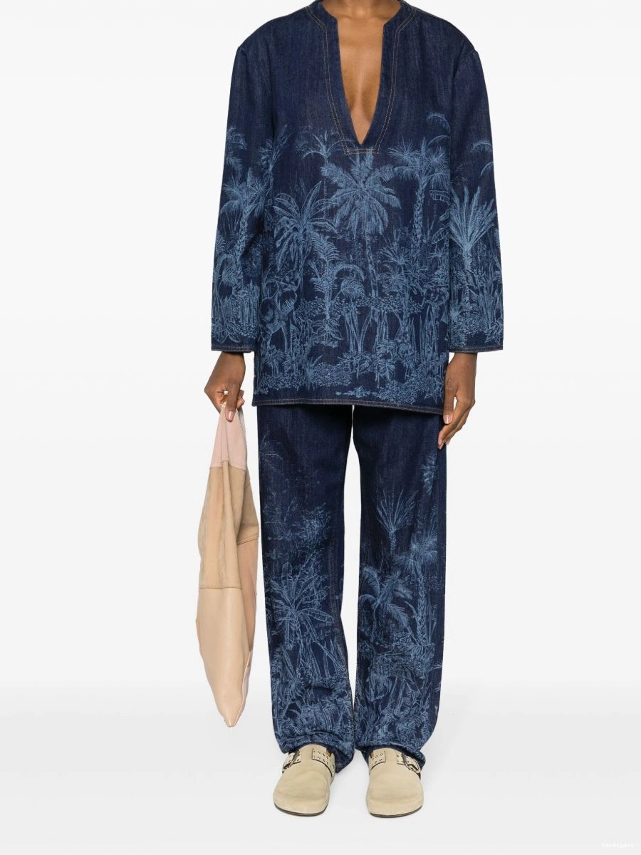 Affordable Women straight-leg Alanui Toile de Jungle jeans Jouy 0315