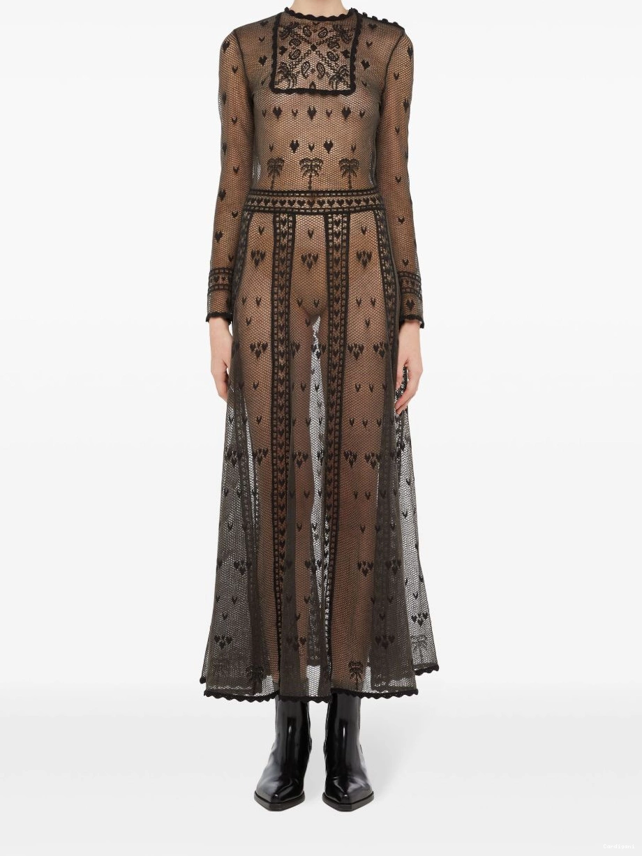 Cheap dress embroidered Women sheer Alanui 0315