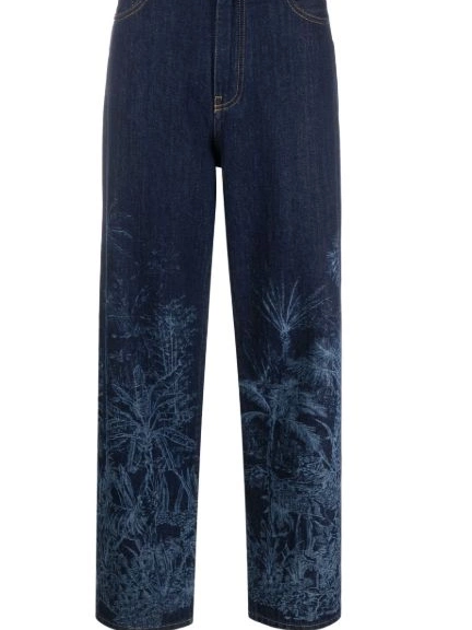 Women straight-leg Alanui Toile de Jungle jeans Jouy 0315