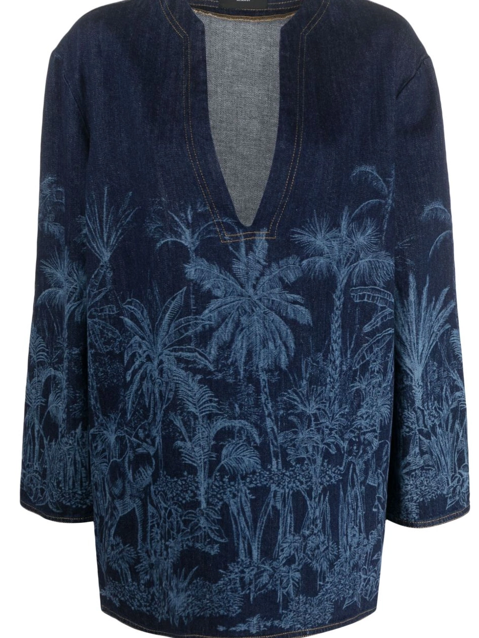 Cheap Women Jungle tunic denim Jouy Toile Alanui de 0317