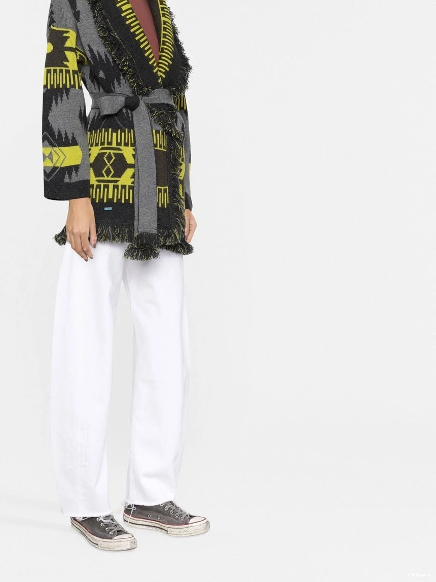 Affordable Alanui Women cardigan belted-waist intarsia-knit 0319