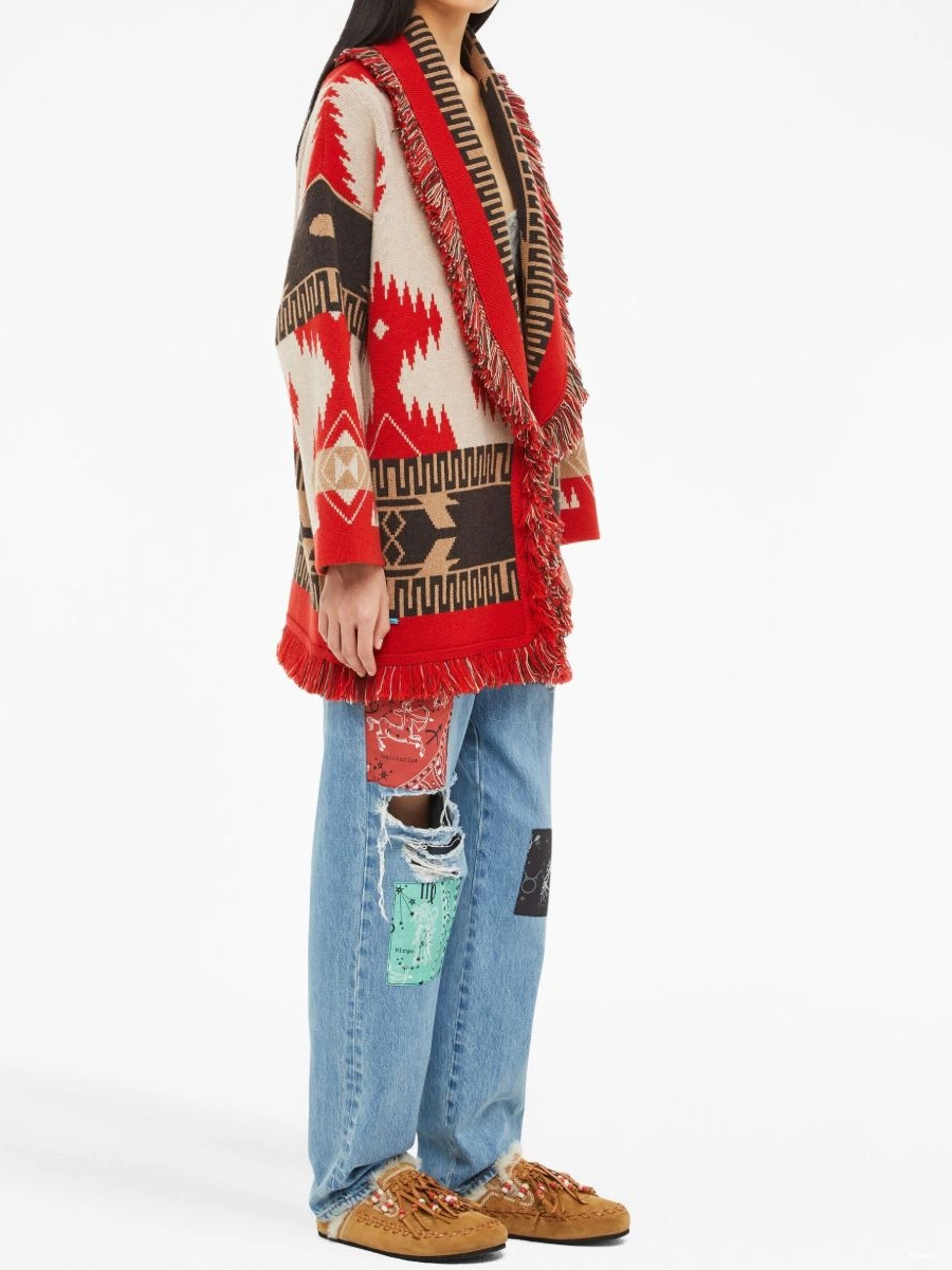Affordable cardigan Women Icon jacquard cashmere Alanui 0319