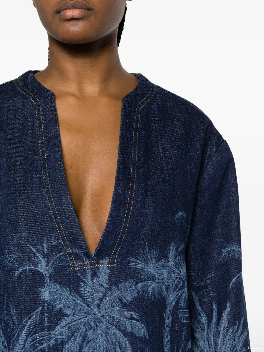 Cheap Women Jungle tunic denim Jouy Toile Alanui de 0317