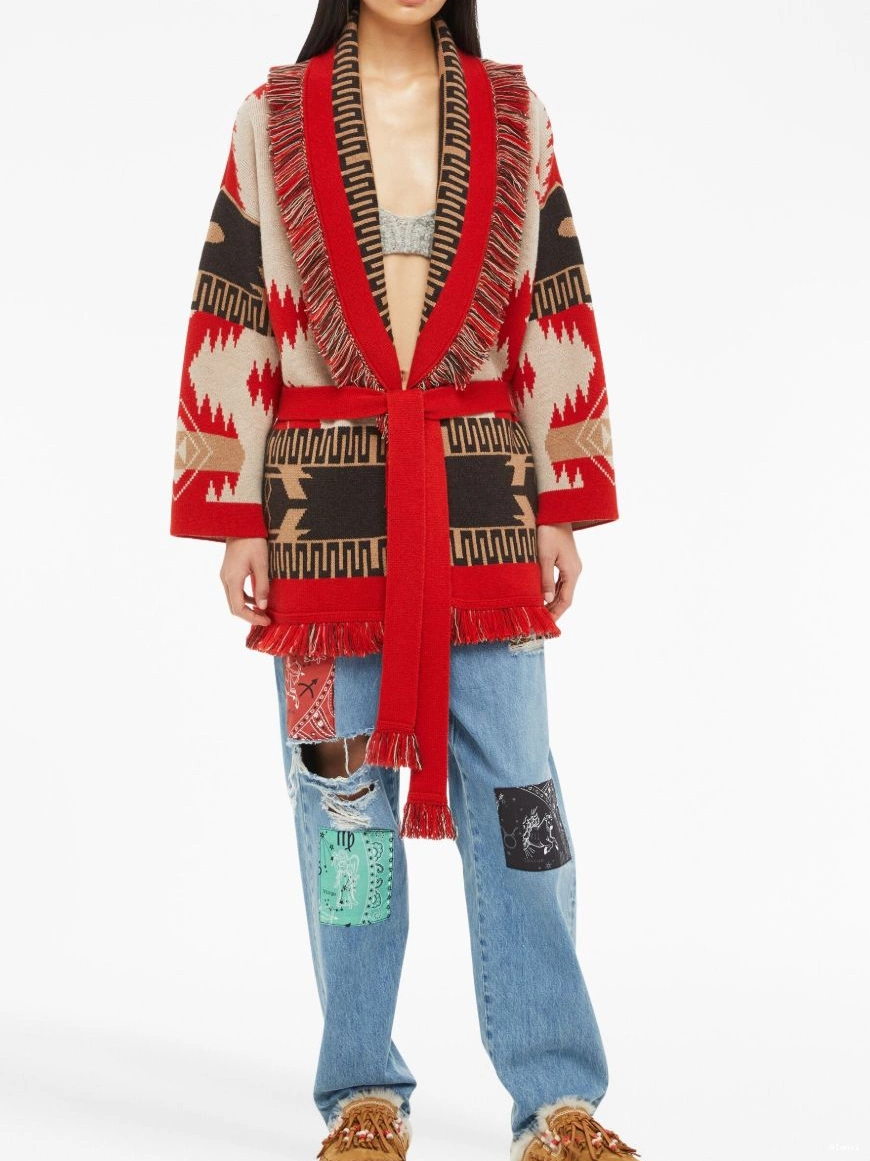 Affordable cardigan Women Icon jacquard cashmere Alanui 0319