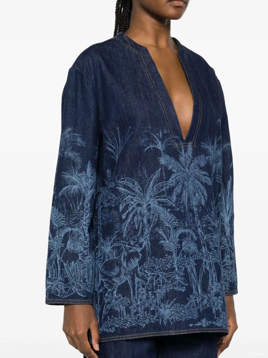 Cheap Women Jungle tunic denim Jouy Toile Alanui de 0317