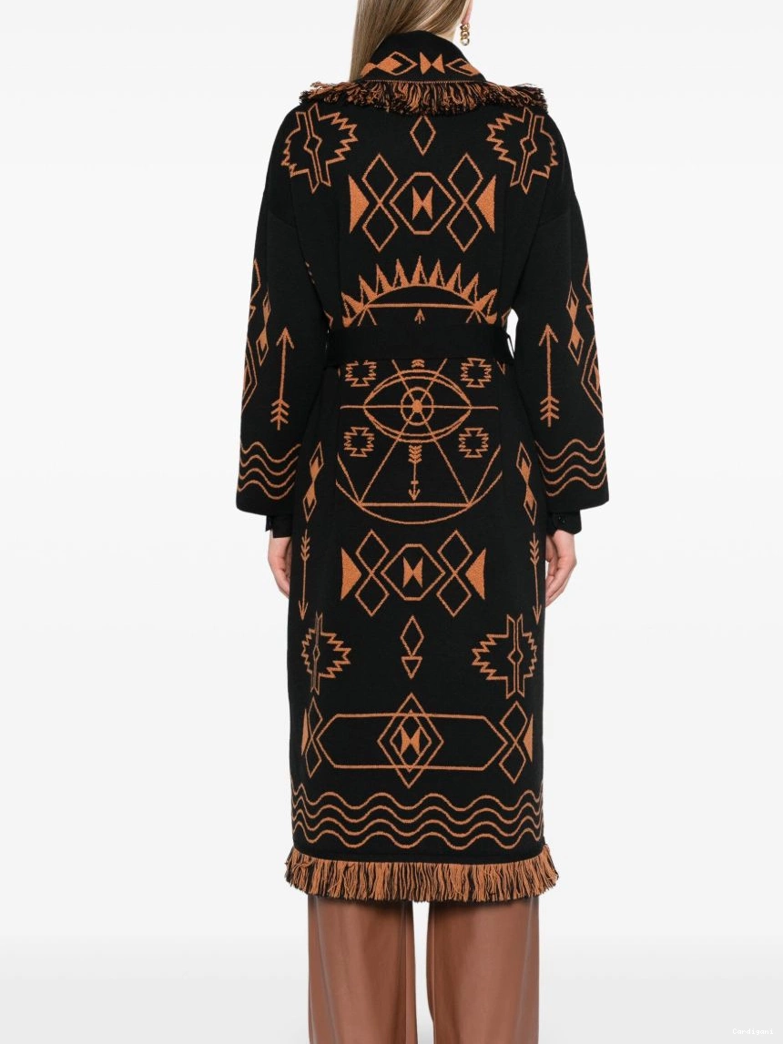 Cheap Women Mystic Gate fringed cardi-coat Alanui 0320
