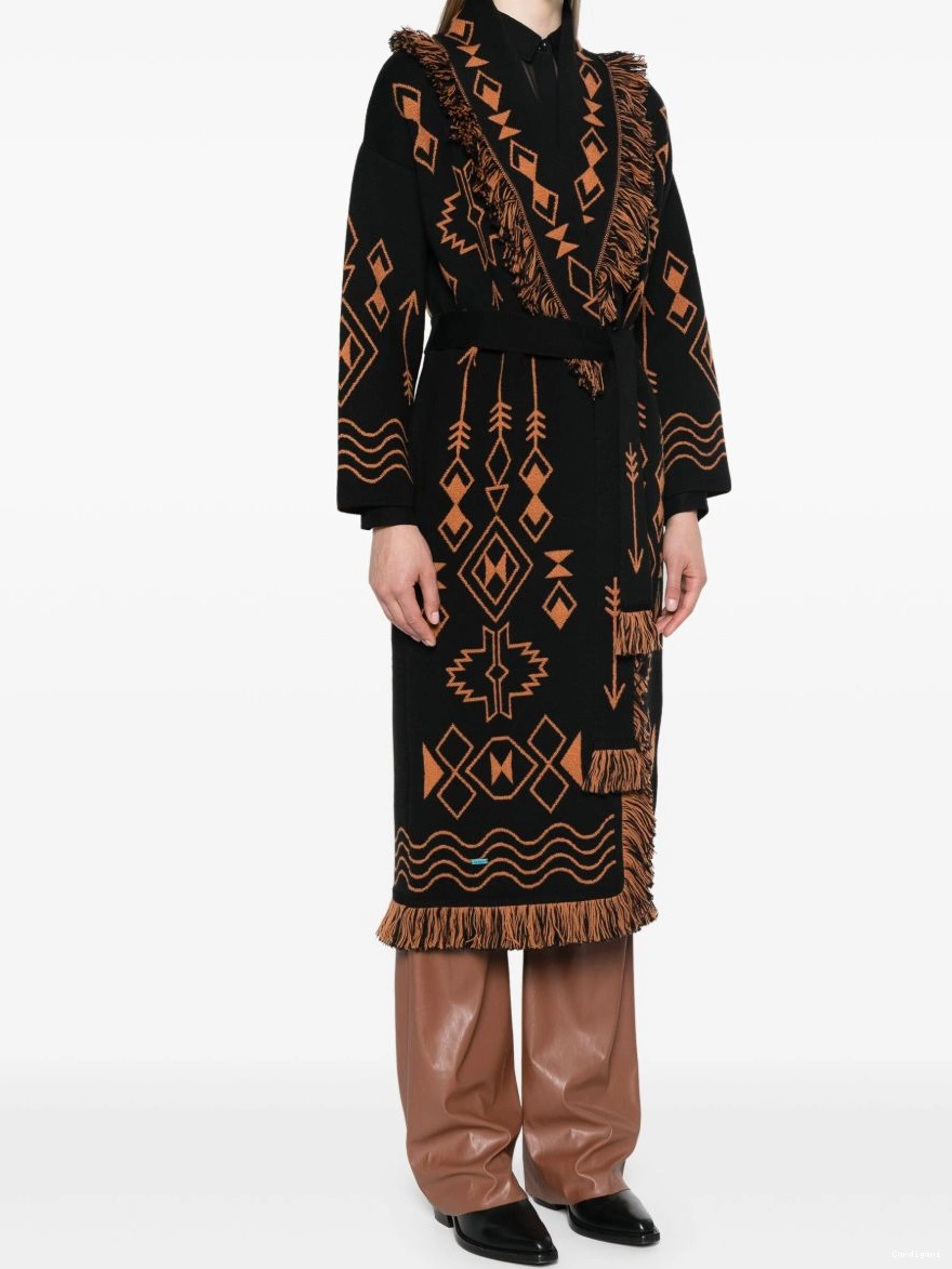 Cheap Women Mystic Gate fringed cardi-coat Alanui 0320
