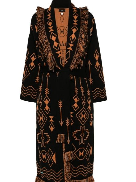 Cheap Women Mystic Gate fringed cardi-coat Alanui 0320