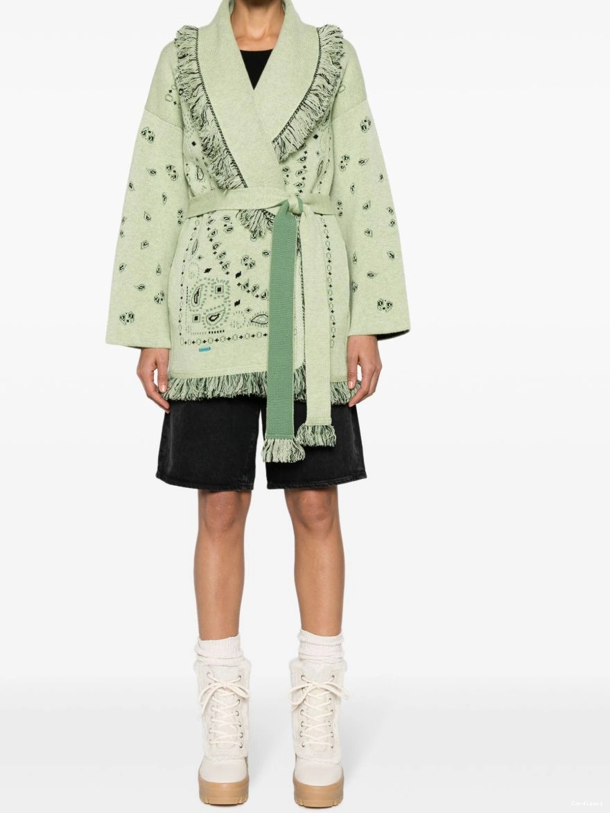 Cheap bandana-jacquard cashmere Icon cardigan Women Alanui 0318