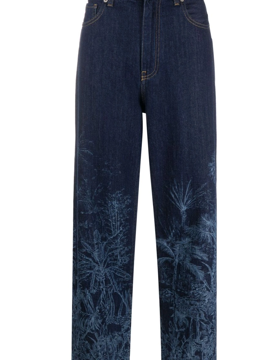 Affordable Women straight-leg Alanui Toile de Jungle jeans Jouy 0315