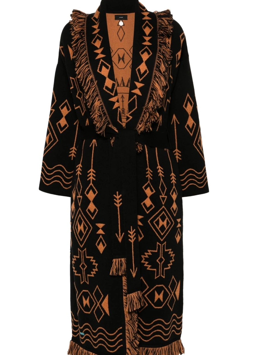 Cheap Women Mystic Gate fringed cardi-coat Alanui 0320
