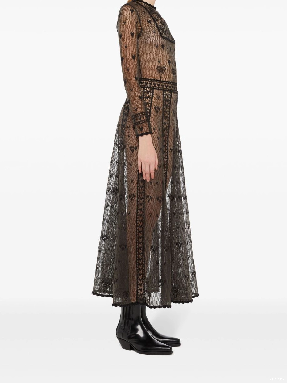 Cheap dress embroidered Women sheer Alanui 0315